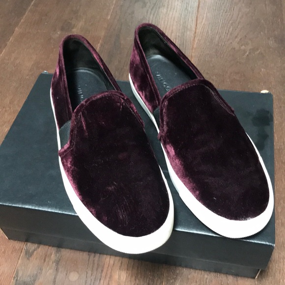 Vince Shoes - VINCE BURGUNDY SLIP-ONS
